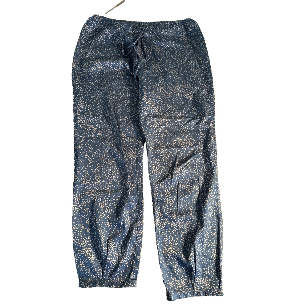 ELK THE LABEL SMALL Pants Blue Gold Dot print lounge comfort RRP 199